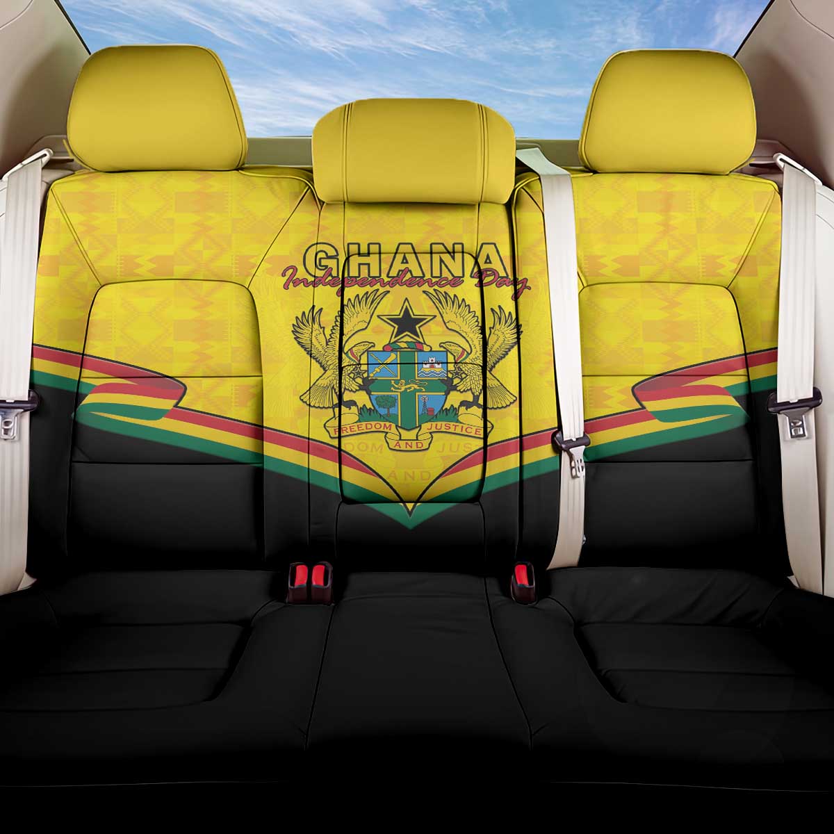 Afro Ghana Back Car Seat Cover 68th Anniversary Independence