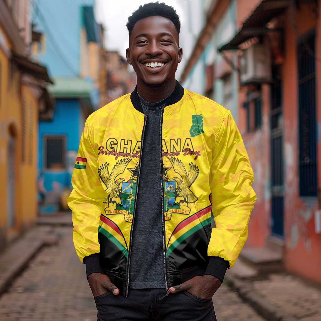Personalised Afro Ghana Bomber Jacket 68th Anniversary Independence