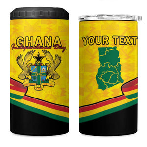 Personalised Afro Ghana 4 in 1 Can Cooler Tumbler 68th Anniversary Independence