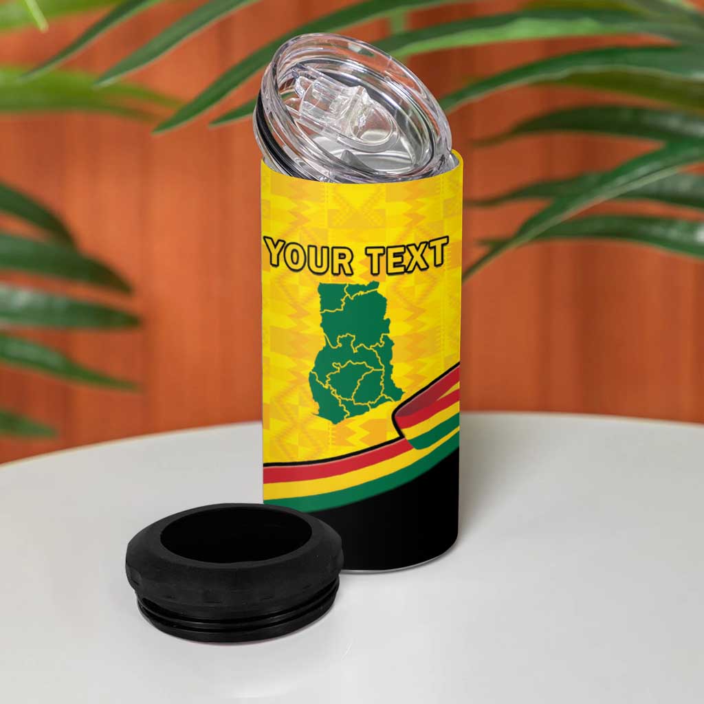 Personalised Afro Ghana 4 in 1 Can Cooler Tumbler 68th Anniversary Independence