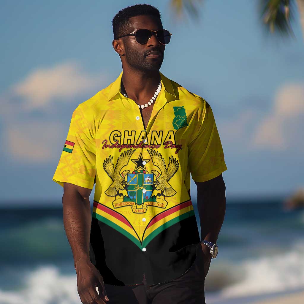 Personalised Afro Ghana Hawaiian Shirt 68th Anniversary Independence