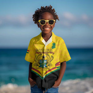 Personalised Afro Ghana Kid Hawaiian Shirt 68th Anniversary Independence
