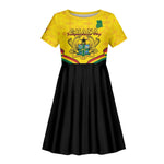 Personalised Afro Ghana Kid Short Sleeve Dress 68th Anniversary Independence