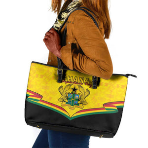 Afro Ghana Leather Tote Bag 68th Anniversary Independence