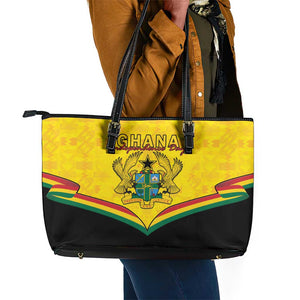 Afro Ghana Leather Tote Bag 68th Anniversary Independence