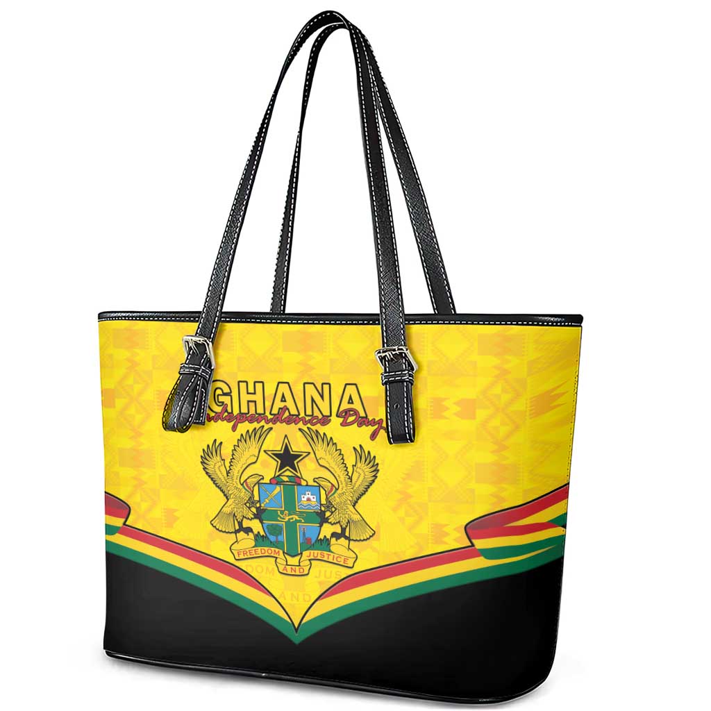 Afro Ghana Leather Tote Bag 68th Anniversary Independence