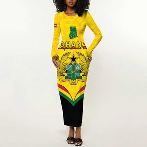 Personalised Afro Ghana Long Sleeve Bodycon Dress 68th Anniversary Independence LT15