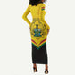 Personalised Afro Ghana Long Sleeve Bodycon Dress 68th Anniversary Independence LT15