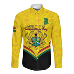 Personalised Afro Ghana Long Sleeve Button Shirt 68th Anniversary Independence