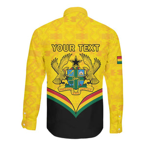 Personalised Afro Ghana Long Sleeve Button Shirt 68th Anniversary Independence