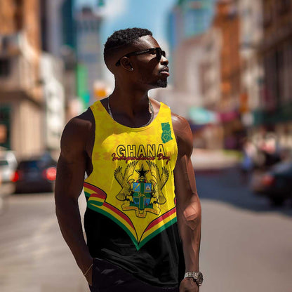 Personalised Afro Ghana Men Tank Top 68th Anniversary Independence