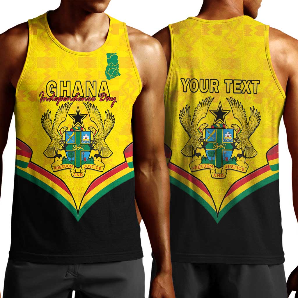 Personalised Afro Ghana Men Tank Top 68th Anniversary Independence