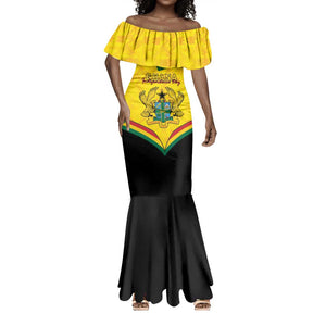 Personalised Afro Ghana Mermaid Dress 68th Anniversary Independence