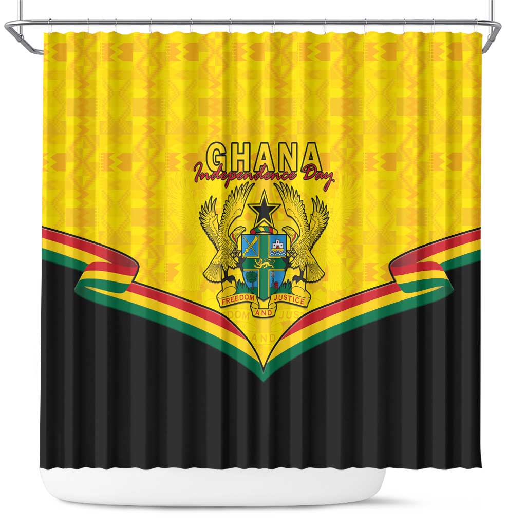Afro Ghana Shower Curtain 68th Anniversary Independence