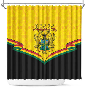 Afro Ghana Shower Curtain 68th Anniversary Independence