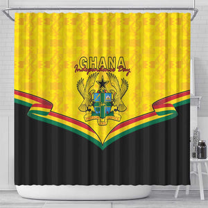 Afro Ghana Shower Curtain 68th Anniversary Independence