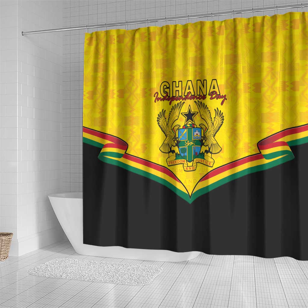 Afro Ghana Shower Curtain 68th Anniversary Independence