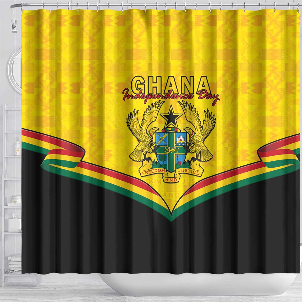 Afro Ghana Shower Curtain 68th Anniversary Independence