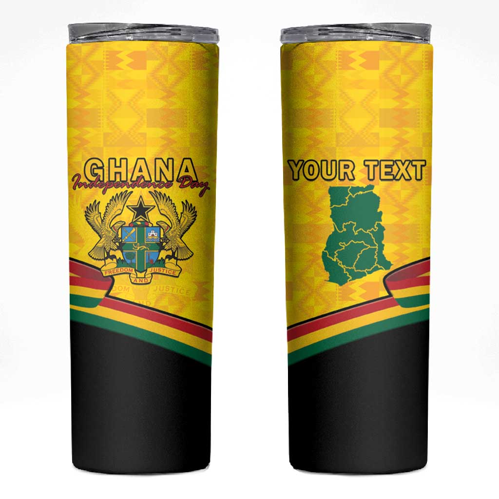 Personalised Afro Ghana Skinny Tumbler 68th Anniversary Independence