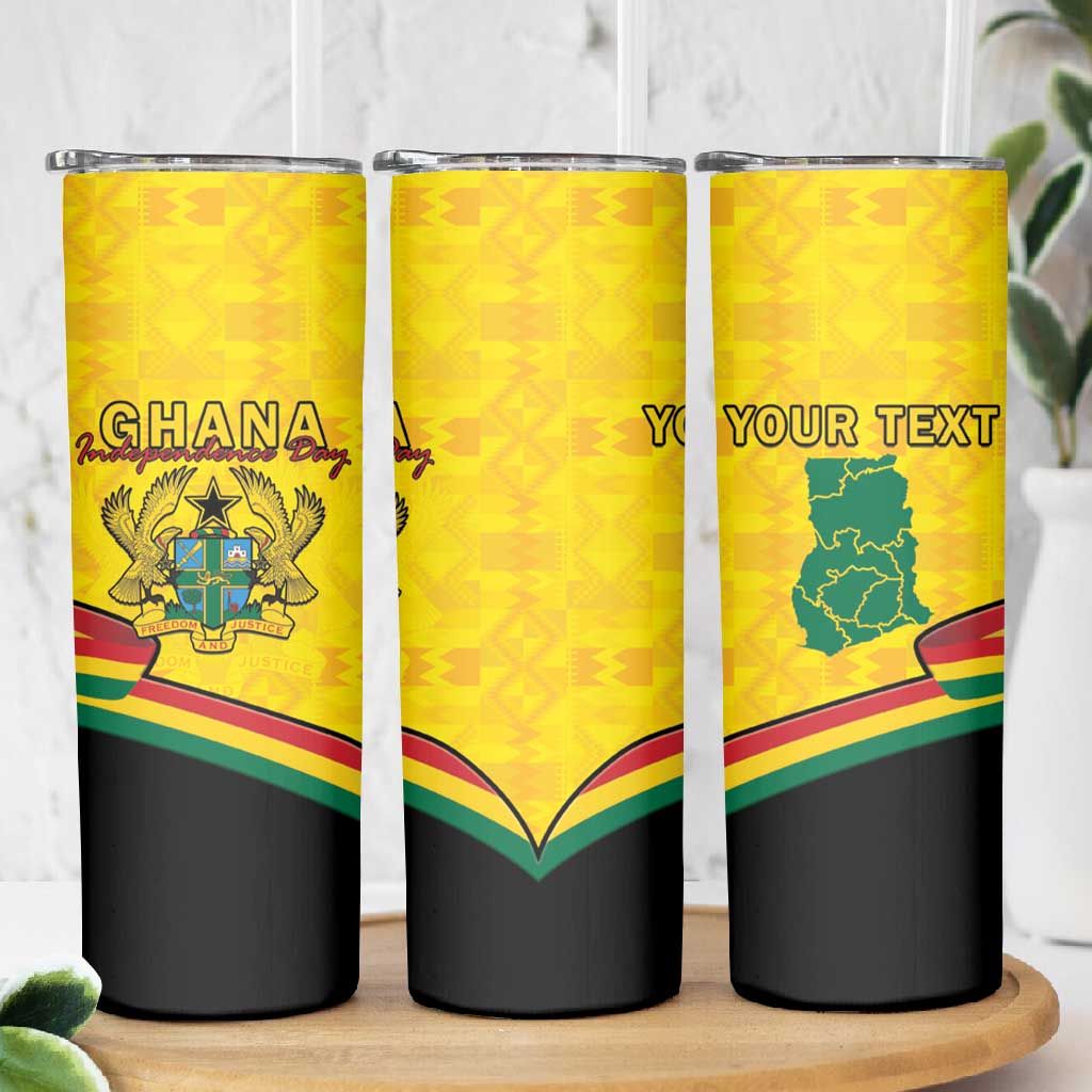 Personalised Afro Ghana Skinny Tumbler 68th Anniversary Independence