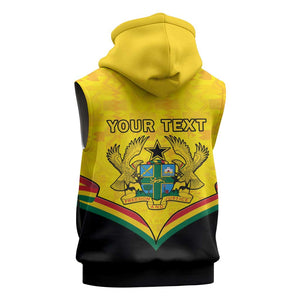 Personalised Afro Ghana Sleeveless Hoodie 68th Anniversary Independence - African Pride