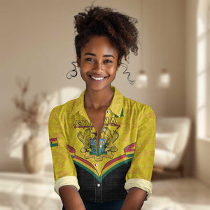 Personalised Afro Ghana Women Casual Shirt 68th Anniversary Independence LT15