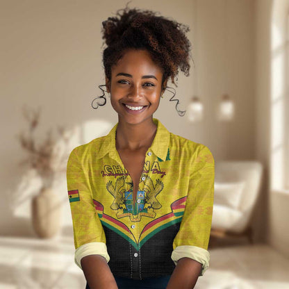 Personalised Afro Ghana Women Casual Shirt 68th Anniversary Independence LT15