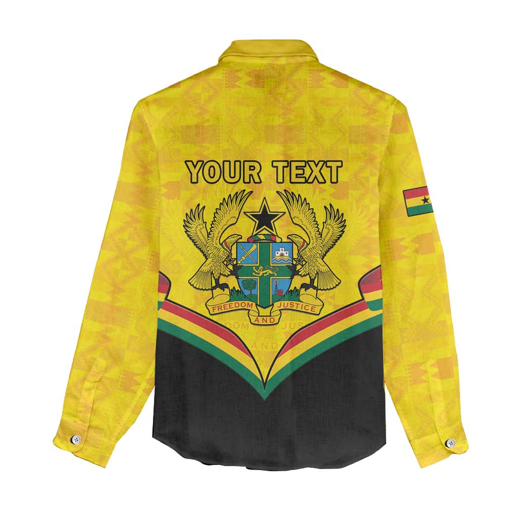 Personalised Afro Ghana Women Casual Shirt 68th Anniversary Independence LT15