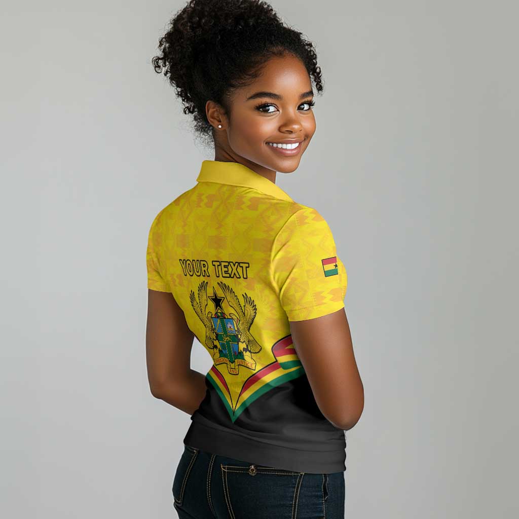 Personalised Afro Ghana Women Polo Shirt 68th Anniversary Independence