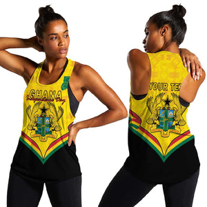Personalised Afro Ghana Women Racerback Tank 68th Anniversary Independence