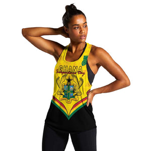 Personalised Afro Ghana Women Racerback Tank 68th Anniversary Independence