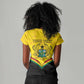 Personalised Afro Ghana Women V-Neck T-Shirt 68th Anniversary Independence