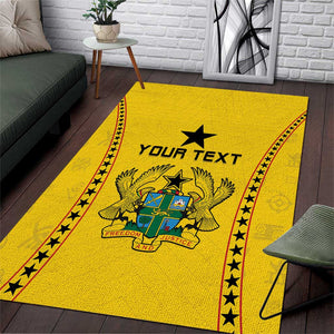 Custom Ghana Football Area Rug Mix Adinkra Pattern