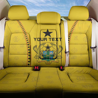 Custom Ghana Football Back Car Seat Cover Mix Adinkra Pattern