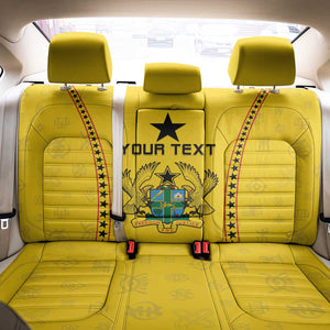 Custom Ghana Football Back Car Seat Cover Mix Adinkra Pattern