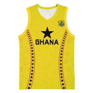 Custom Ghana Football Basketball Jersey Mix Adinkra Pattern - African Pride