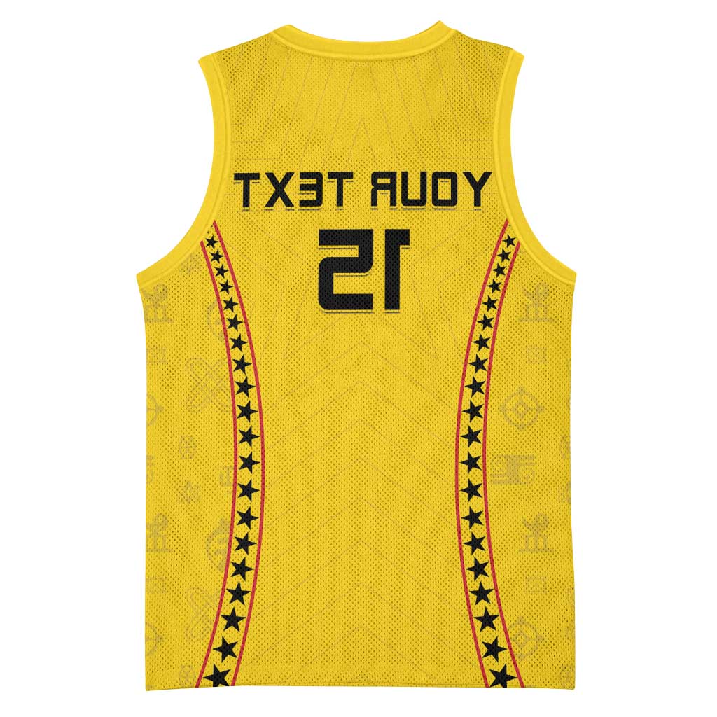 Custom Ghana Football Basketball Jersey Mix Adinkra Pattern - African Pride