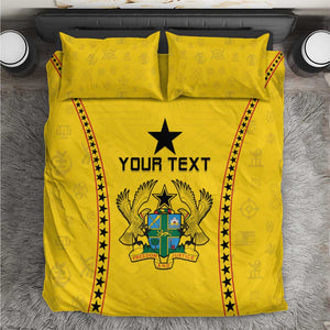 Custom Ghana Football Bedding Set Mix Adinkra Pattern