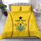 Custom Ghana Football Bedding Set Mix Adinkra Pattern