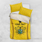 Custom Ghana Football Bedding Set Mix Adinkra Pattern
