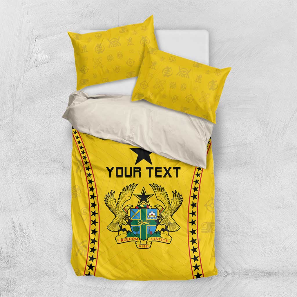 Custom Ghana Football Bedding Set Mix Adinkra Pattern