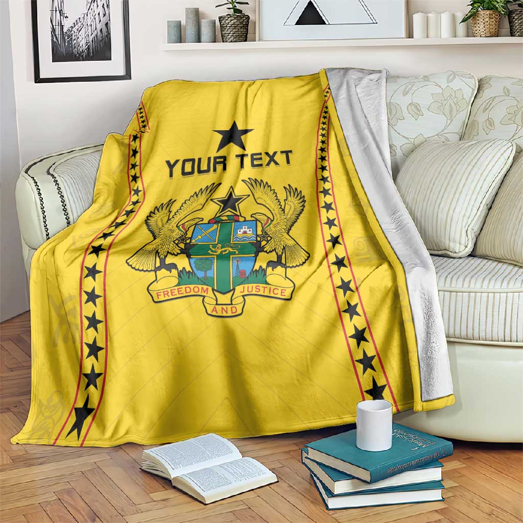 Custom Ghana Football Blanket Mix Adinkra Pattern