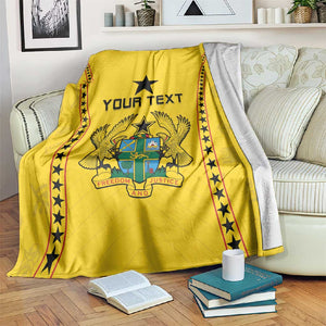 Custom Ghana Football Blanket Mix Adinkra Pattern