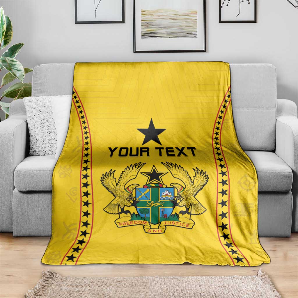 Custom Ghana Football Blanket Mix Adinkra Pattern
