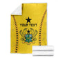 Custom Ghana Football Blanket Mix Adinkra Pattern