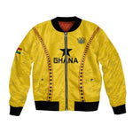 Custom Ghana Football Bomber Jacket Mix Adinkra Pattern
