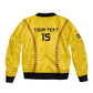 Custom Ghana Football Bomber Jacket Mix Adinkra Pattern