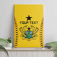 Custom Ghana Football Canvas Wall Art Mix Adinkra Pattern