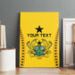 Custom Ghana Football Canvas Wall Art Mix Adinkra Pattern