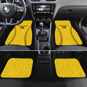 Custom Ghana Football Car Mats Mix Adinkra Pattern